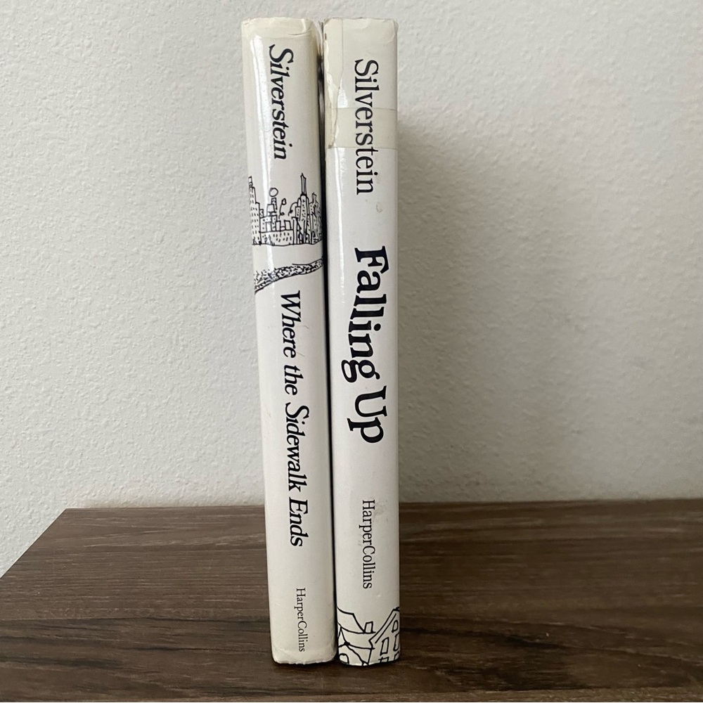 SHEL SILVERSTEIN Lot of 2 Hardcover Books - Falling Up & Where The Sidewalk Ends